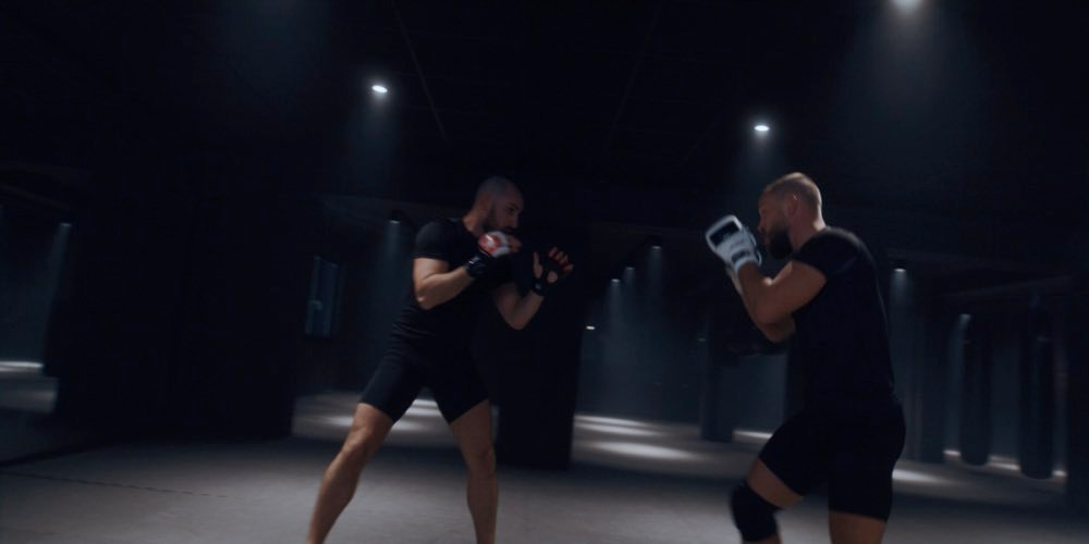 Cinematic edit, low-key gym